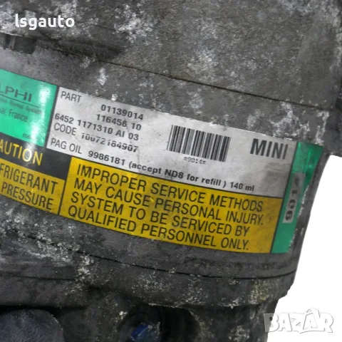 Компресор климатик Mini Hatch (R50; R53) 2001-2006 ID: 162909 ОЕМ: 01139014, снимка 3 - Части - 55378835