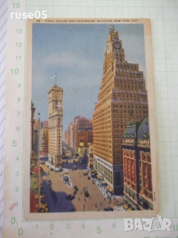 Картичка"Times square and paramount building, new york city"