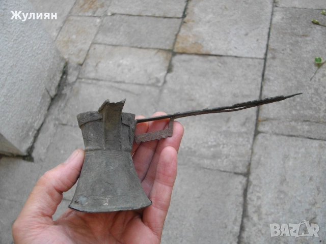 АВТЕНТИЧНО ТУРСКО ОСМАНСКО МЕДНО ДЖЕЗВЕ, снимка 4 - Антикварни и старинни предмети - 55160726
