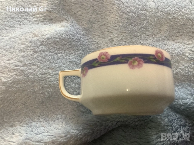 Чаша за мока с чинийка висококачествен порцелан  произведено в Германия до 1939 години , снимка 7 - Антикварни и старинни предмети - 54065897