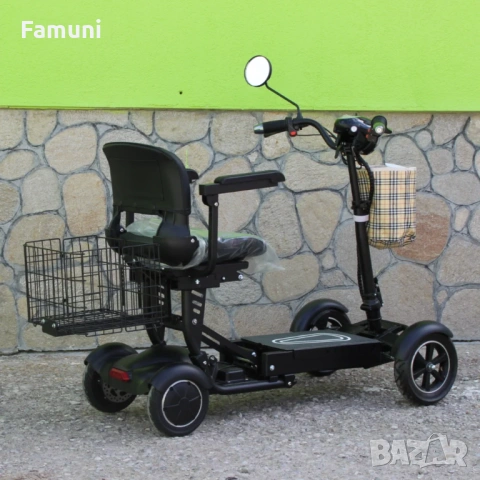 Инвалидна Електрческа Четириколка 350W ЧЕРНА, снимка 3 - Мотоциклети и мототехника - 54144851