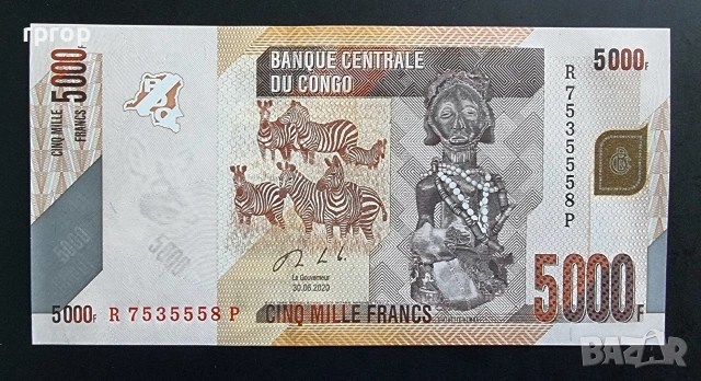 Конго. 5000 франка. 2022 година. UNC.