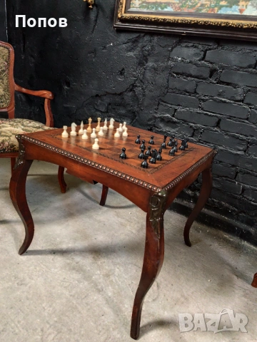 Дървена игрална маса в стил Луи XV, снимка 3 - Маси - 54840323