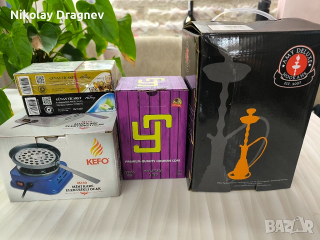 Пълен комплект наргиле Amy Deluxe с котлон за въглени, снимка 6 - Наргилета - 54058314