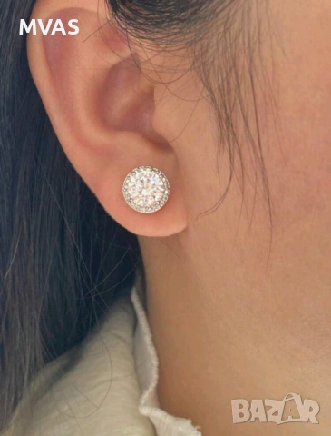 Нов дамски комплект блестящо колие и обеци цирконий, снимка 7 - Бижутерийни комплекти - 54093559