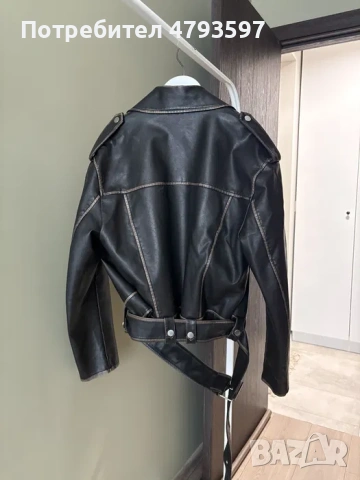 Bershka кожено яке, р-р С, снимка 2 - Якета - 54243553