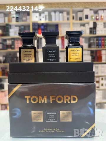 Tom ford Tobacco vanila Ombre leather Tuscan leather 3 * 50ml Parfum Travel Set 