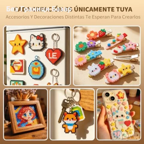Нов DIY комплект термомъниста 25920 броя за деца възрастни пиксел арт 3D модели, снимка 4 - Други - 55412134