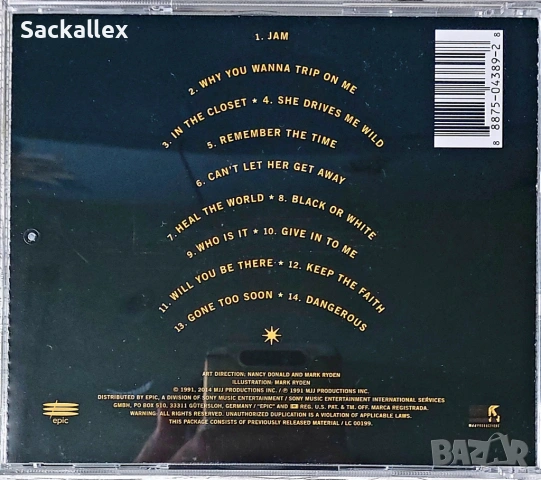 Michael Jackson - Dangerous (CD), снимка 3 - CD дискове - 54884389