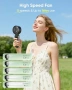 Нов Сгъваем вентилатор с батерия 4000mAh LED дисплей мощен въздух охлаждане лято, снимка 2
