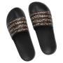 Дамски джапанки slides черни с animal print каишка_1250040, снимка 1
