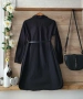 Черна рокля тип риза памучна материя ASOS, снимка 6