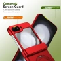 Червен Калъф за Samsung Galaxy Z Flip5 с въртящ се пръстен и стойка, снимка 6