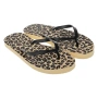 Дамски джапанки с animal print и черна каишка_1250046, снимка 2