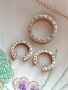 Разкошен Сребърен Позлатен Комплект BVLGARI с Бели Циркони, снимка 2
