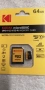 Kodak Micro SDXC UHS-I U3 A1 V30 Card 64 Class 10 (+ адаптер), снимка 2