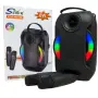 Преносима Bluetooth караоке колона ZQS-W4110 с 2 безжични микрофона, RGB светлини, FM радио, USB, TF, снимка 2