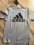 Нова оригинална сива мъжка тениска Adidas Big Logo Essentials! M, снимка 2