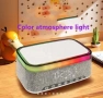 Безжична Bluetooth колонка с функция за зареждане на телефон отгоре, RGB дизайн, аларма и часовник., снимка 4