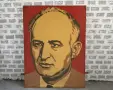 Огромен портрет на Тодор Живков – масло върху платно, снимка 1
