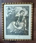 Оригинална графика, Дърворез от Рудолф Шистл"Medchen und Amor". , снимка 13
