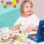Детски дървен пъзел с геометрични форми от 155 части, снимка 5