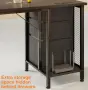 Бюро Coleshome с 6 чекмеджета, 160x52 см, вграден контакт и USB порт, бюро за компютър , снимка 6