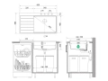 Бежова гранитна кухненска мивка Сидни 900-60 Ergo Multilevel 900х500 мм, снимка 2