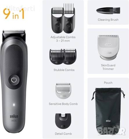 Комплект за подстригване Braun All-in-One Series 5, AIO5545, снимка 3 - Машинки за подстригване - 54495153