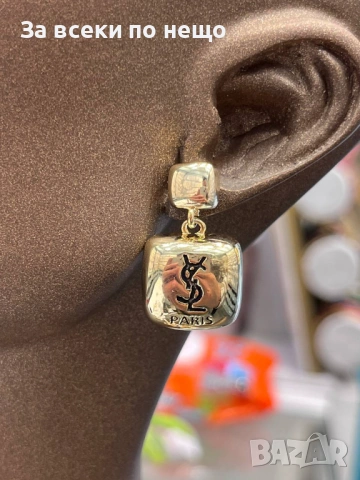 Yves Saint Laurent Обеци От Медицинска Стомана - Различни Цветове И Модели Код SK1211, снимка 4 - Обеци - 54094933