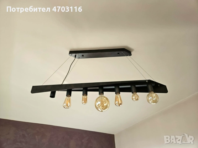 2 броя висящи индустриални лампи / полилей тип loft