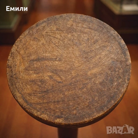 Автентичен винтидж барабан на племето Сенуфо – ръчно издялан от Кот д’Ивоар (Бряг на слоновата кост), снимка 3 - Антикварни и старинни предмети - 54399214