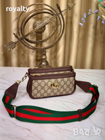 Gucci Нова Дамска Кожена Чанта Гучи Различни Цветове , снимка 11 - Чанти - 55082928