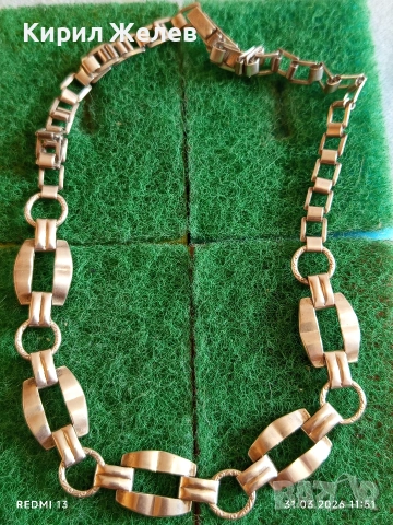 Масивно сребърно колие ръчна изработка винтидж стил 51816