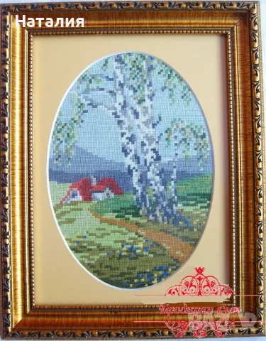 Ръчно бродирани гоблени с рамки , снимка 6 - Гоблени - 55674460