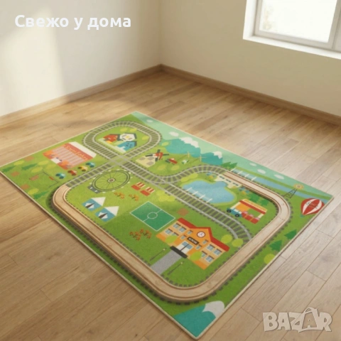 Детски килим за игра 120х160см - различни модели - противохлъзгащ миещ се, снимка 4 - Други - 54076294