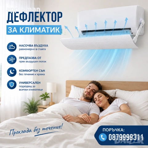 Дефлектор за климатик за регулиране на въздушния поток