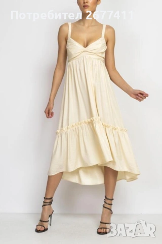 Рокля със 7/8 дължина и волан