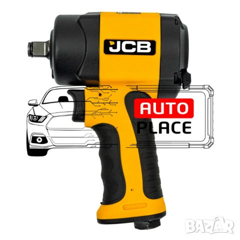 Пневматичен ударен мини гайковерт с къс шпиндел 1200Nm 1/2″ JCB, снимка 3 - Други инструменти - 54048379