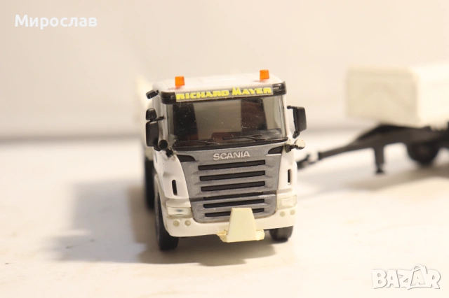 HERPA 1:87 H0 SCANIA САМОСВАЛ ГОНДОЛА КАМИОН МОДЕЛ КОЛИЧКА, снимка 4 - Колекции - 54396295
