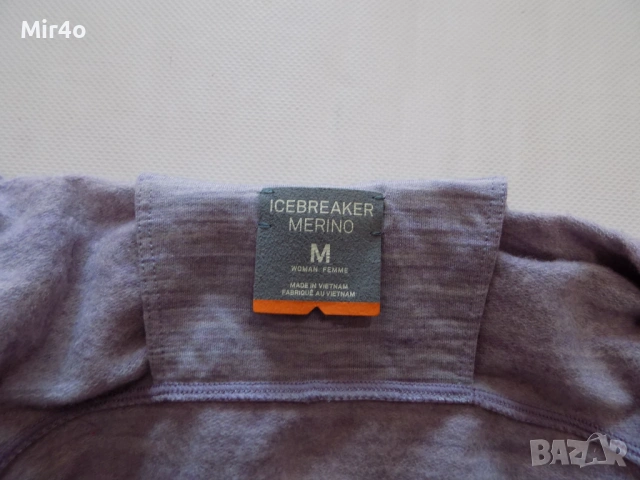 горнище icebreaker merino wool яке худи блуза фанела суичър елек туризъм планина дамско оригинално M, снимка 4 - Спортни екипи - 50541027