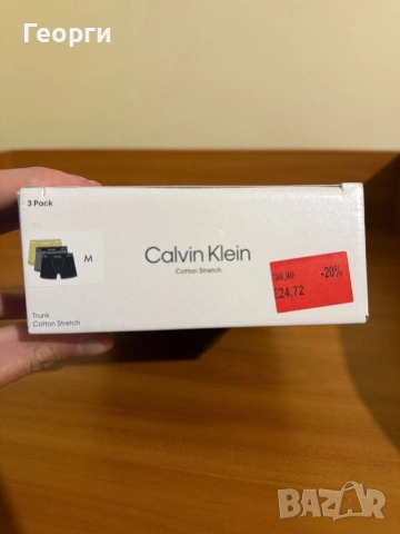 Нови мъжки боксерки Calvin Klein trunk, размер М, снимка 2 - Бельо - 54305770