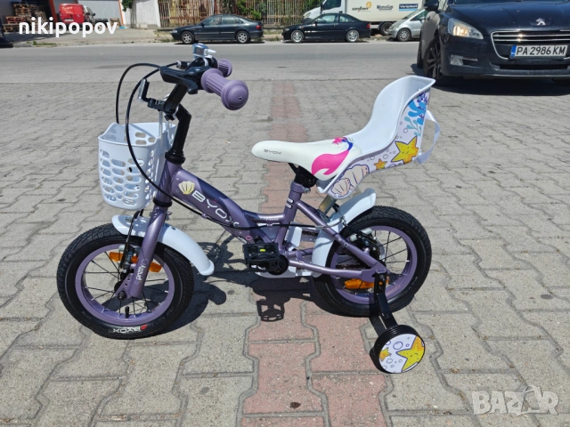X Детски велосипед 12" PRINCESS виолет, снимка 5 - Велосипеди - 54394964