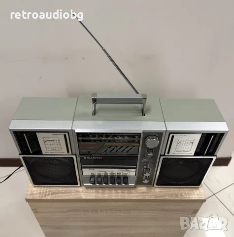 🔈Ретро радиокасетофон SANYO M 9835K - Boombox - профилактиран🔈, снимка 4 - Радиокасетофони, транзистори - 55662414