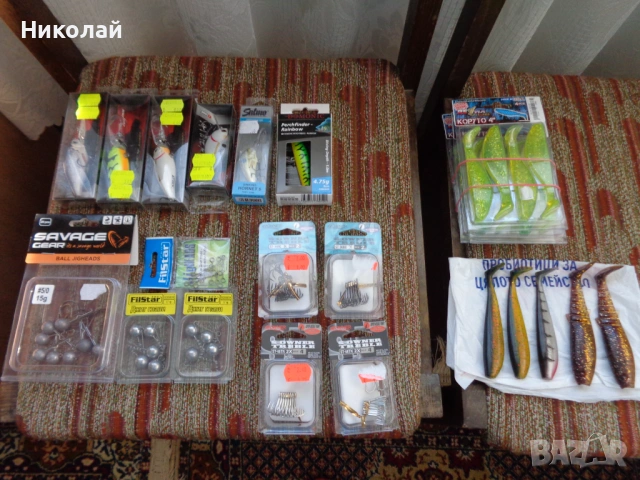 Джиг глави,силикони,воблери,тройни куки.