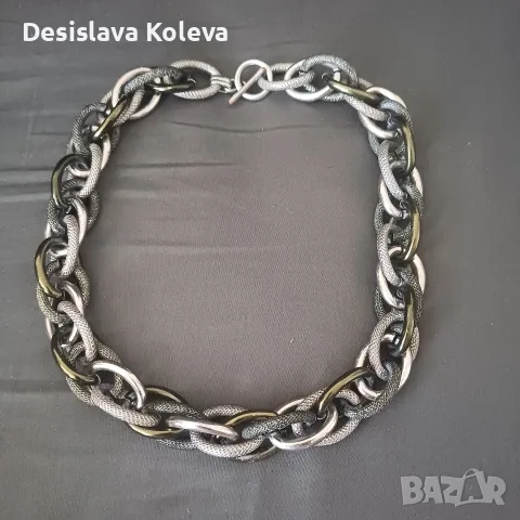сребърен ланец в три цвята
