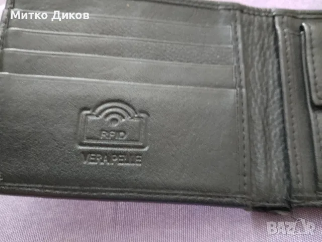 Bugatti и Pierre Cardin два портфейла естествена кожа 120x95mm Rfid protection и двата отлични, снимка 12 - Портфейли, портмонета - 55422469