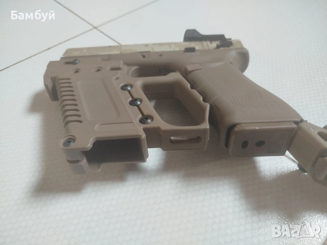 Airsoft Glock 18 (Raven) CARBINE SET + 3 пълнителя – Full Auto, снимка 14 - Въздушно оръжие - 53991577