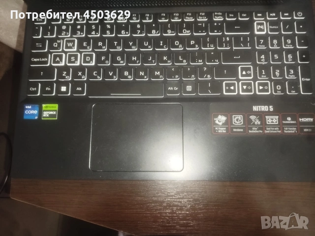 Продавам лаптоп acer, снимка 3 - Лаптопи за игри - 54669933