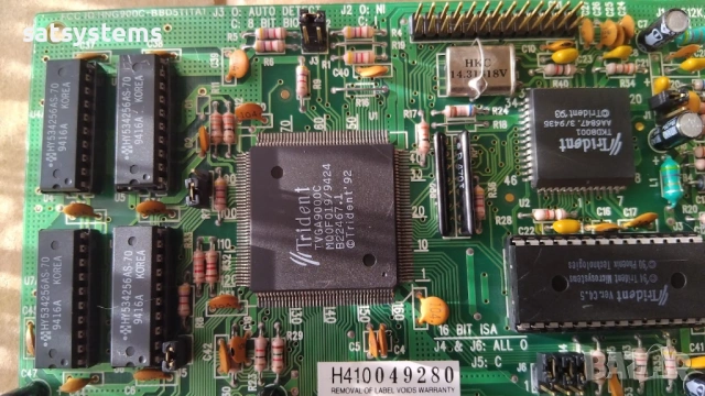Видео карта TVGA Trident 9000C 7133 REV.H1 16-bit 512KB ISA, снимка 8 - Видеокарти - 54017582